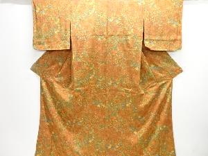 未使用品　草花模様小紋着物